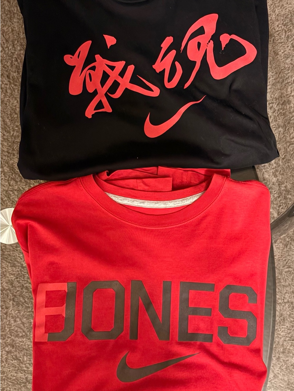 Nike Black and Red Jon Jones Champion Camp Shirt Large Lot